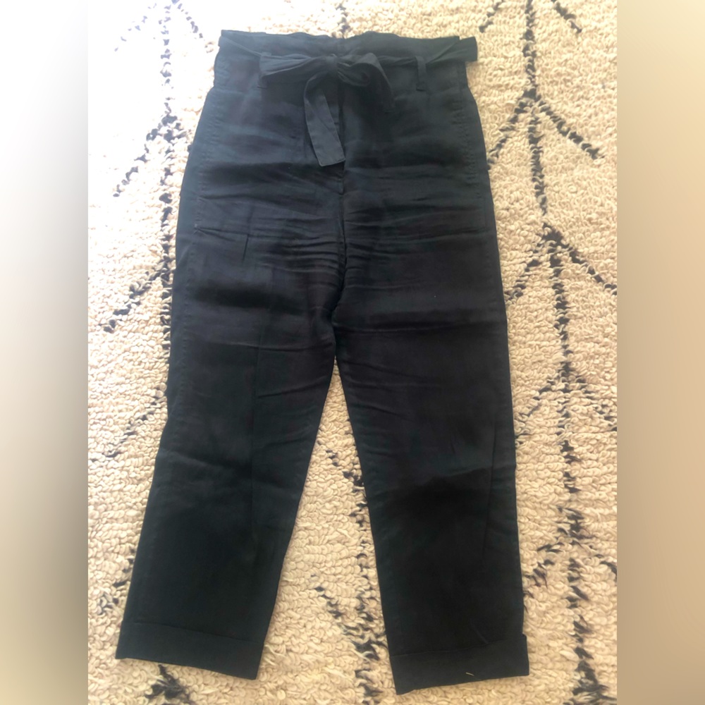 Isabel Marant Etoile Black Linen Pant